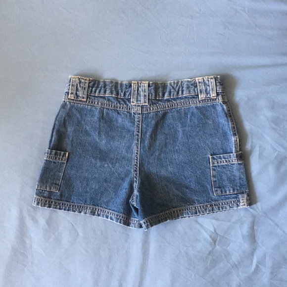 Circo Size L Girls Blue Denim Shorts Multiple Pockets Adjustable Waistband - Picture 4 of 9